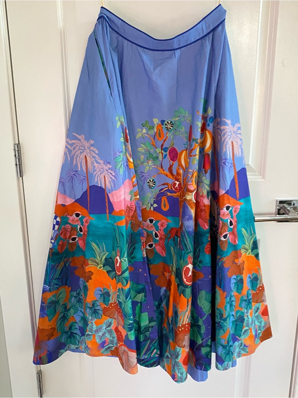 FARM Rio Mushroom Dream Landscape Embroidered Top Skirt Two Piece Set NWT S/M - Picture 14 of 15